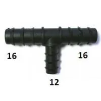 Тройник 16мм х 12мм х 16мм, (TC011612), (TC-011612)